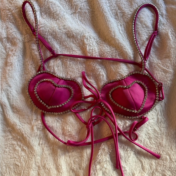 Nasty Gal Heart Embellished Blazer Set Small - Picture 7 of 15